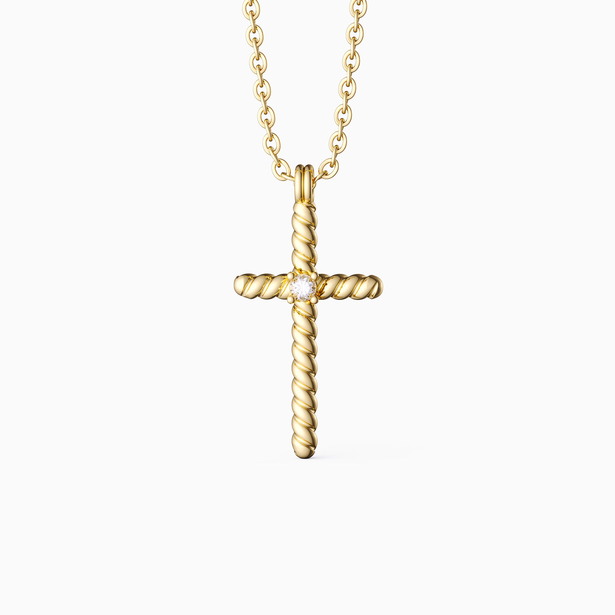 Rope on sale cross necklace