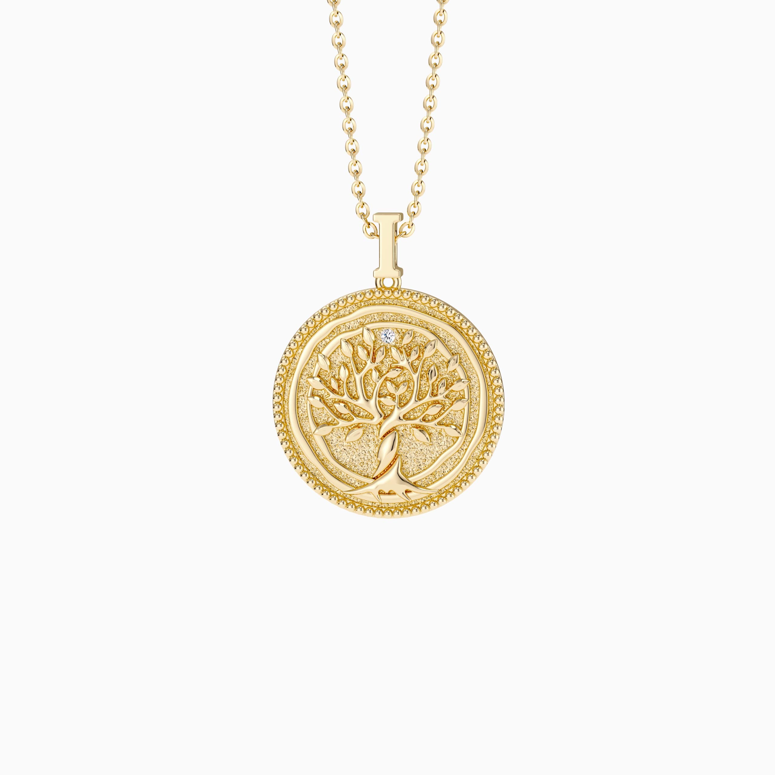 Tree of Life Kidneys Bronze Medallion Necklace