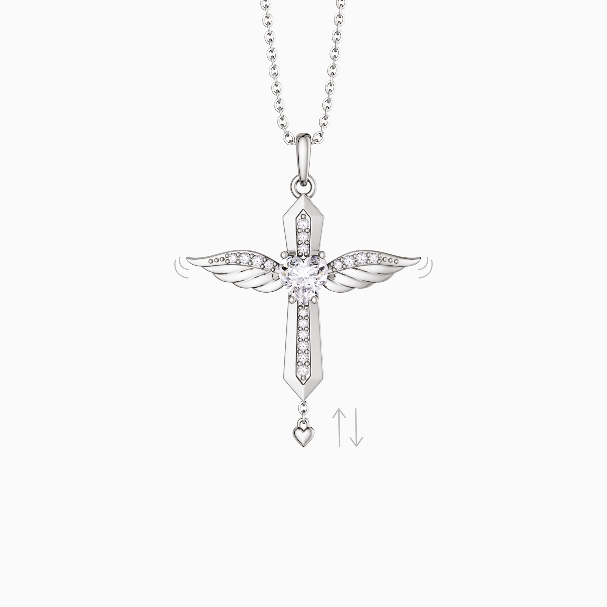 Dancing diamond hot sale cross necklace