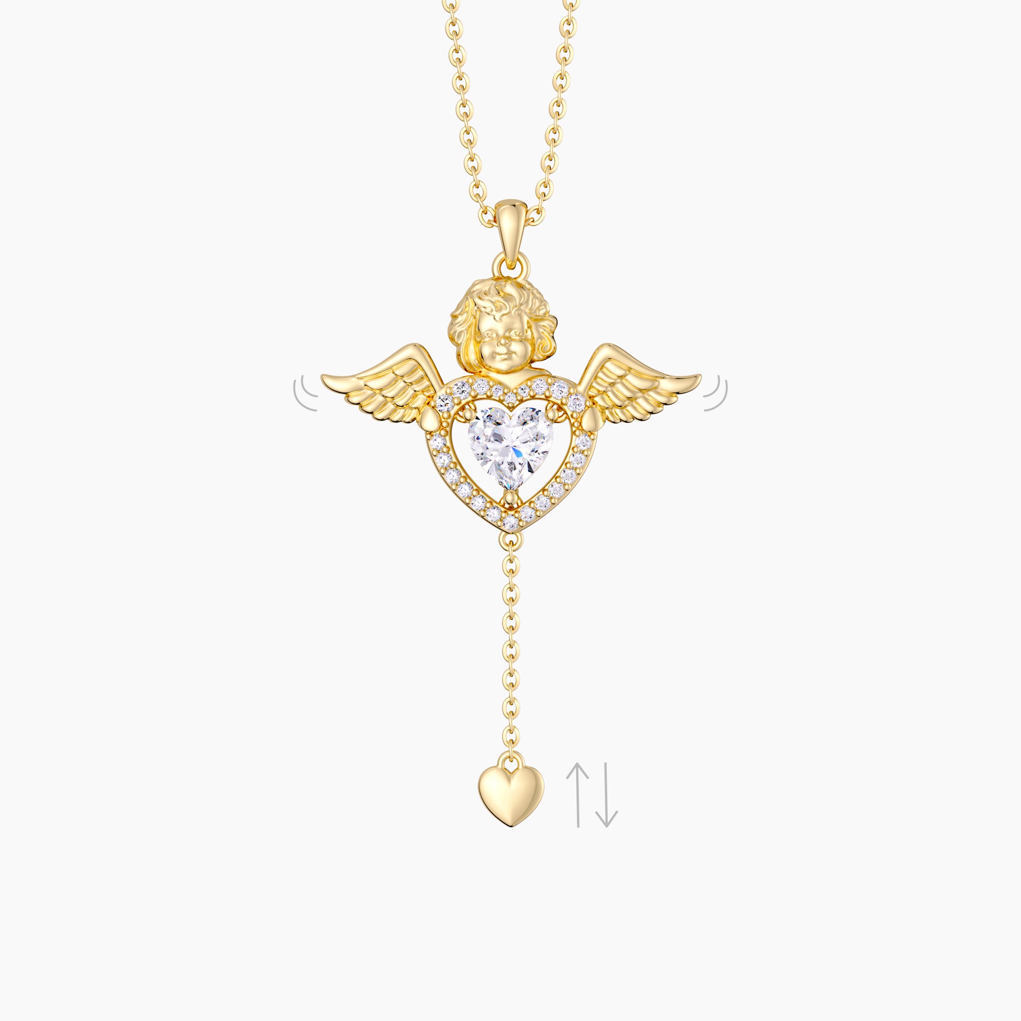 Cherub's Whisper Dancing Love Pendant Necklace – vanimy