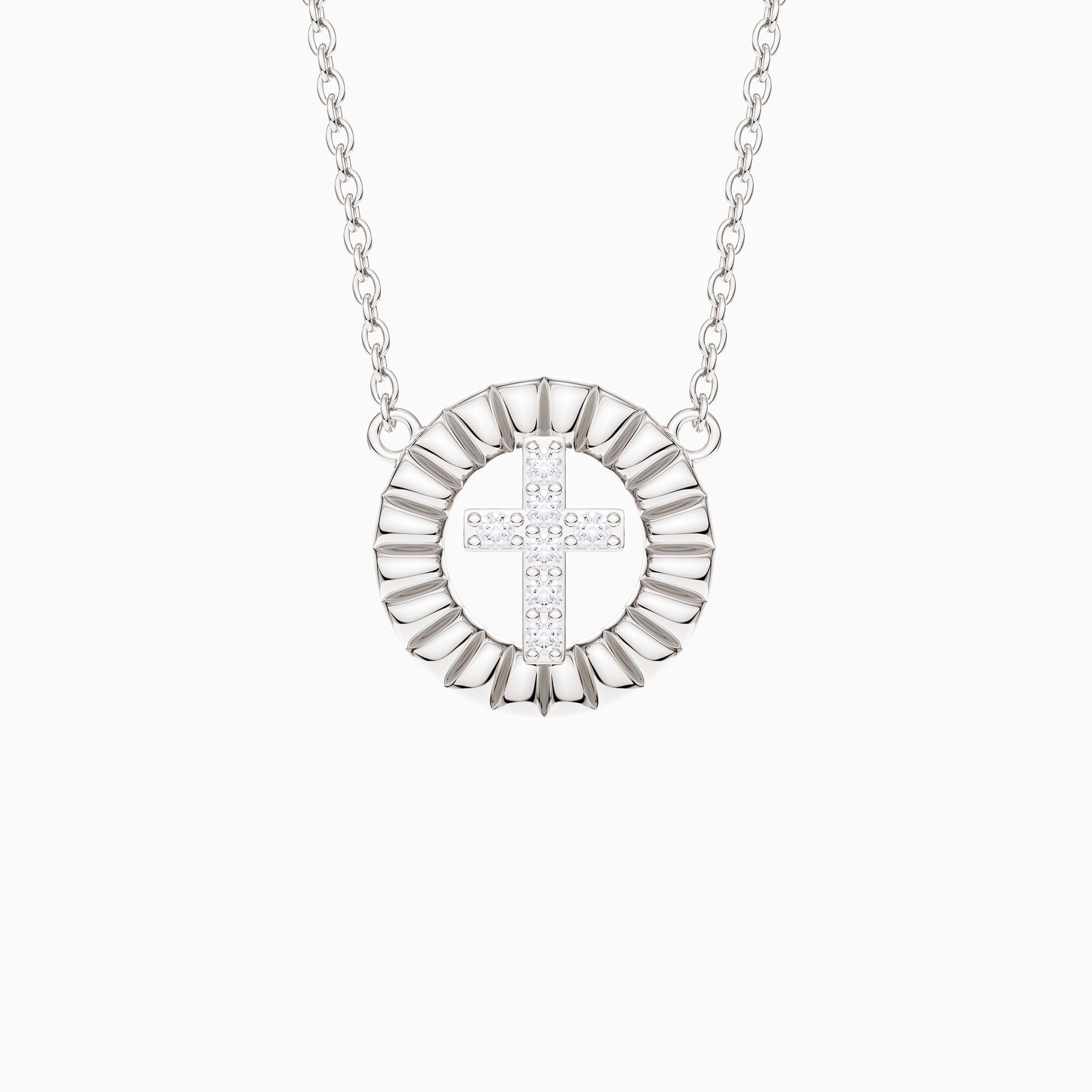 Devout Round Cross Symbol Necklace - vanimy