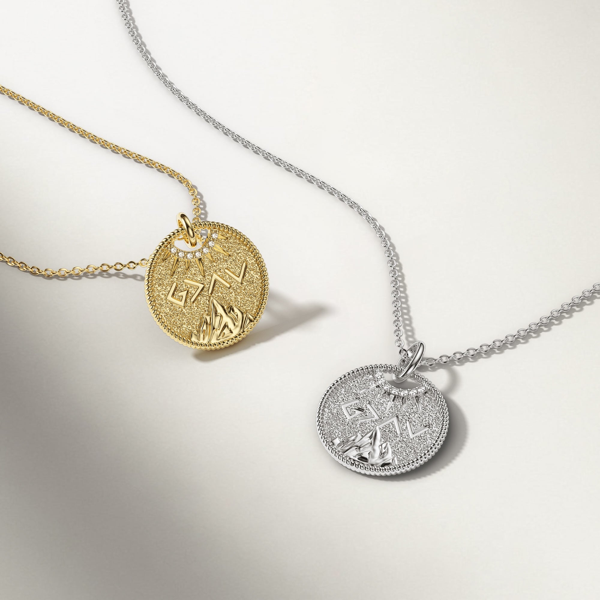 Personalized Highs And Lows Gold Coin Necklace - vanimy