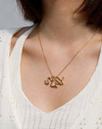 Bubble Initial Letter A-Z Pendant Necklace