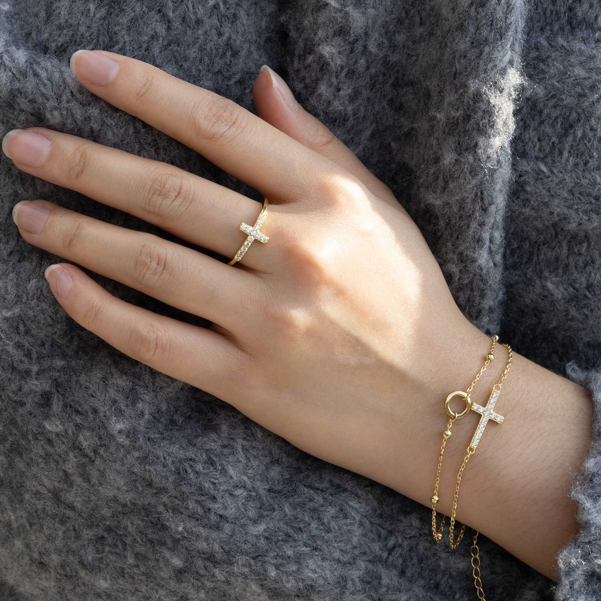 Divine Infinity Cross Ring