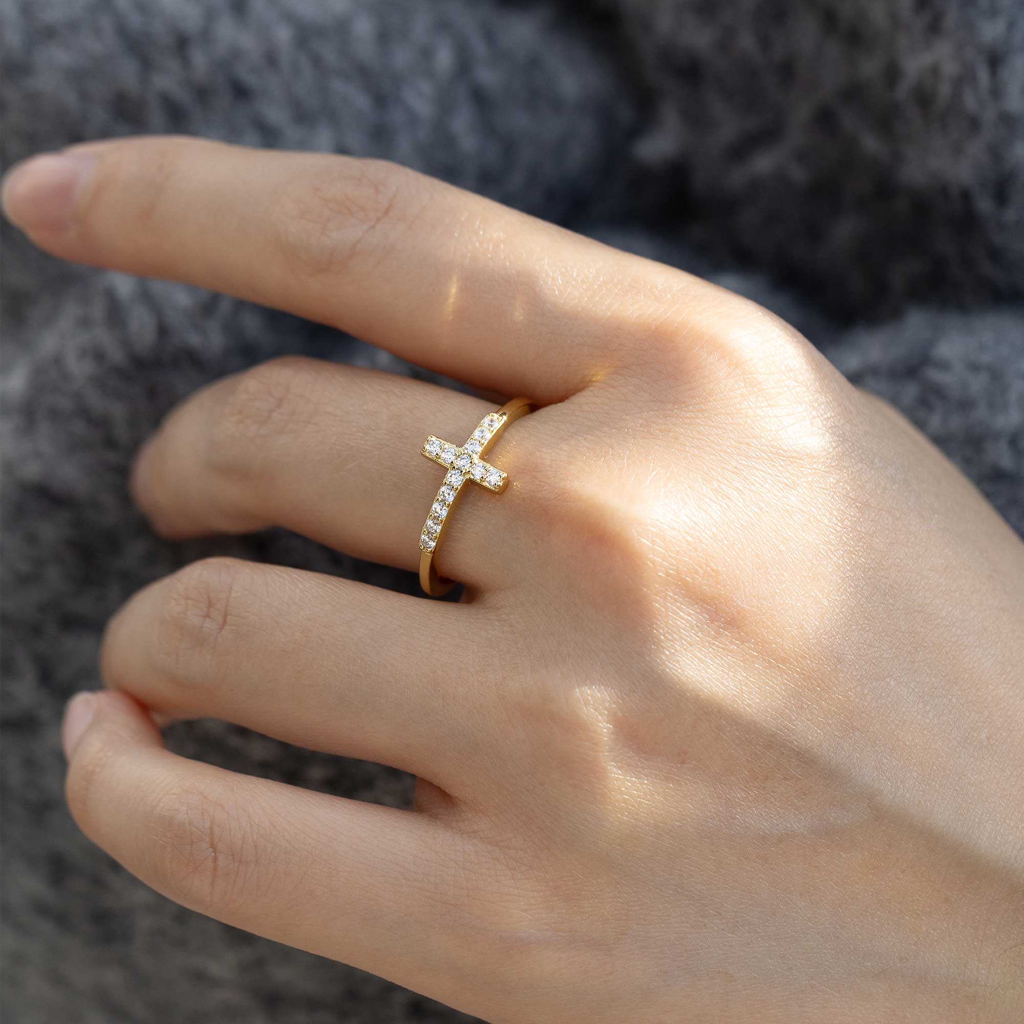 Divine Infinity Cross Ring