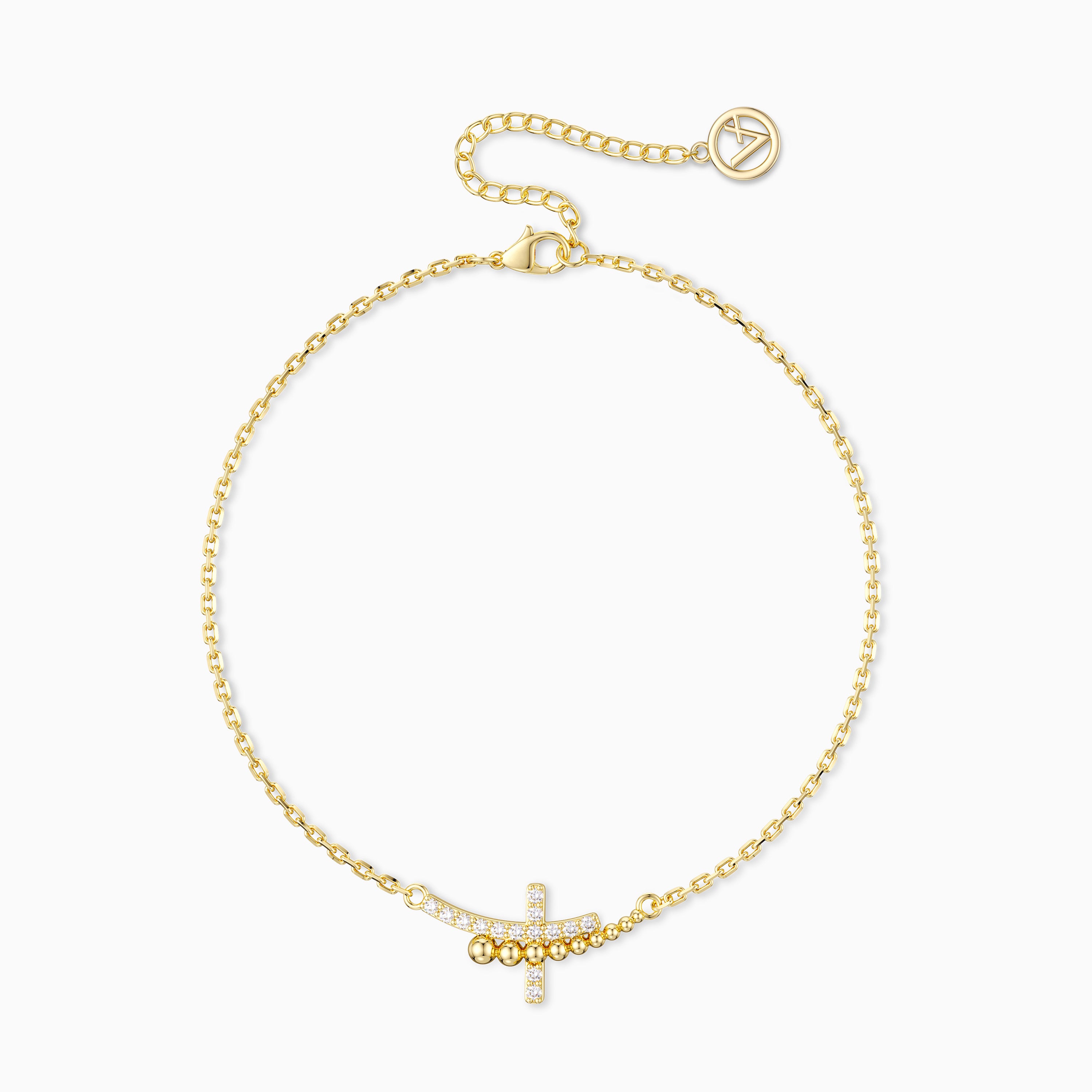 Cross double gold newest bracelet