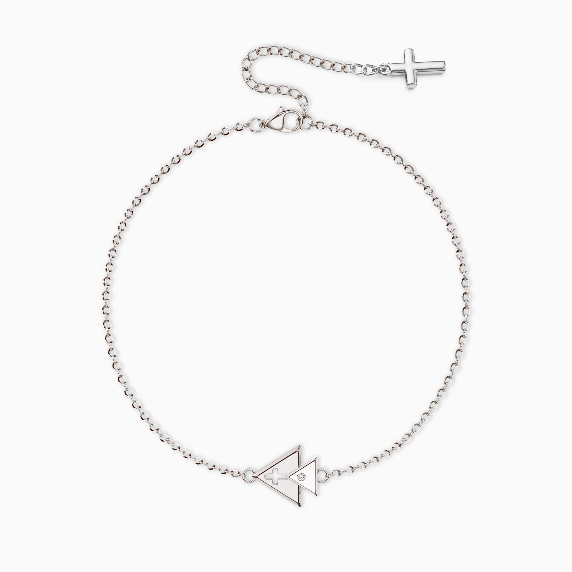 Cross Charm Trinity Triangle Bracelet - vanimy