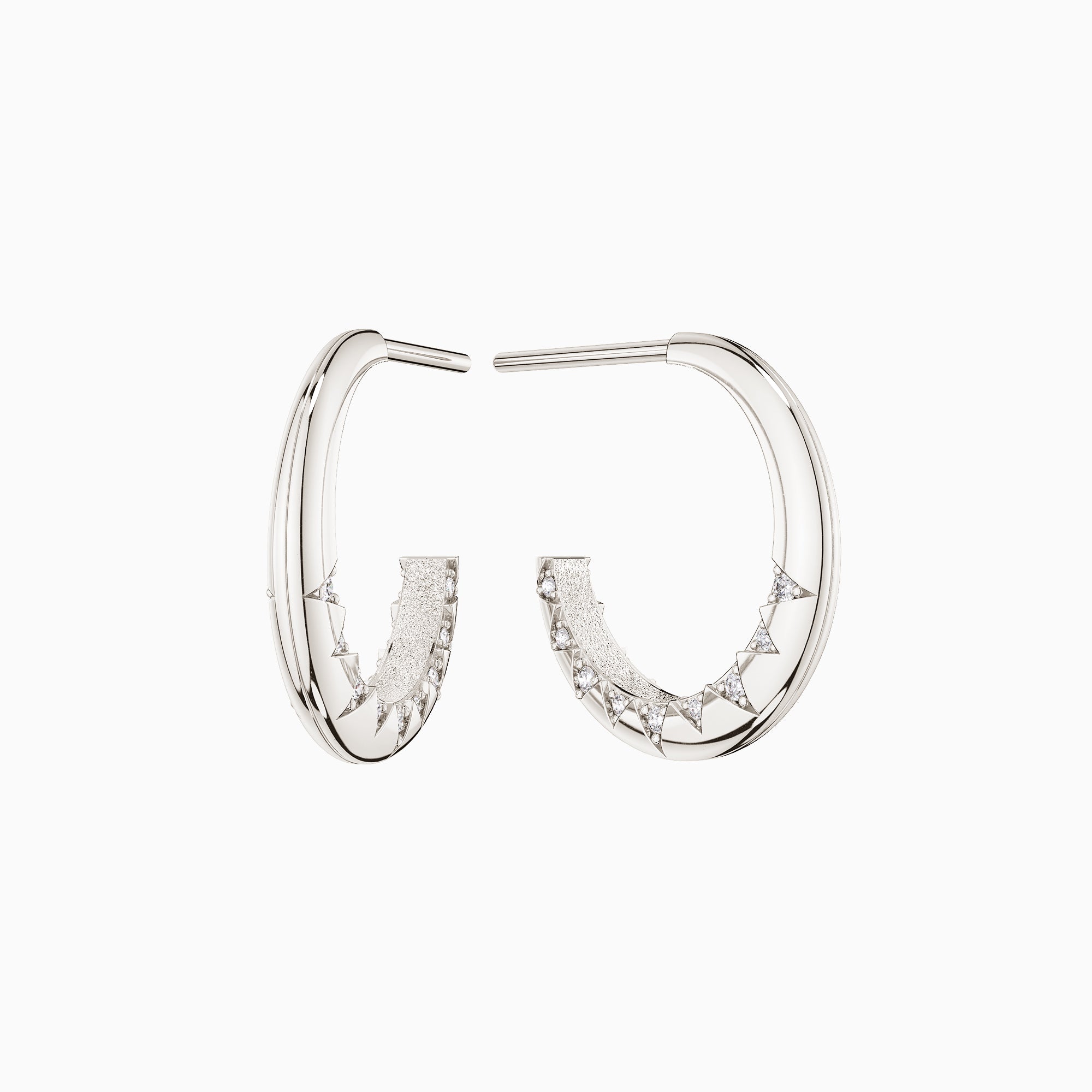 Promised Land Genesis Light Half Hoop Stud Earrings