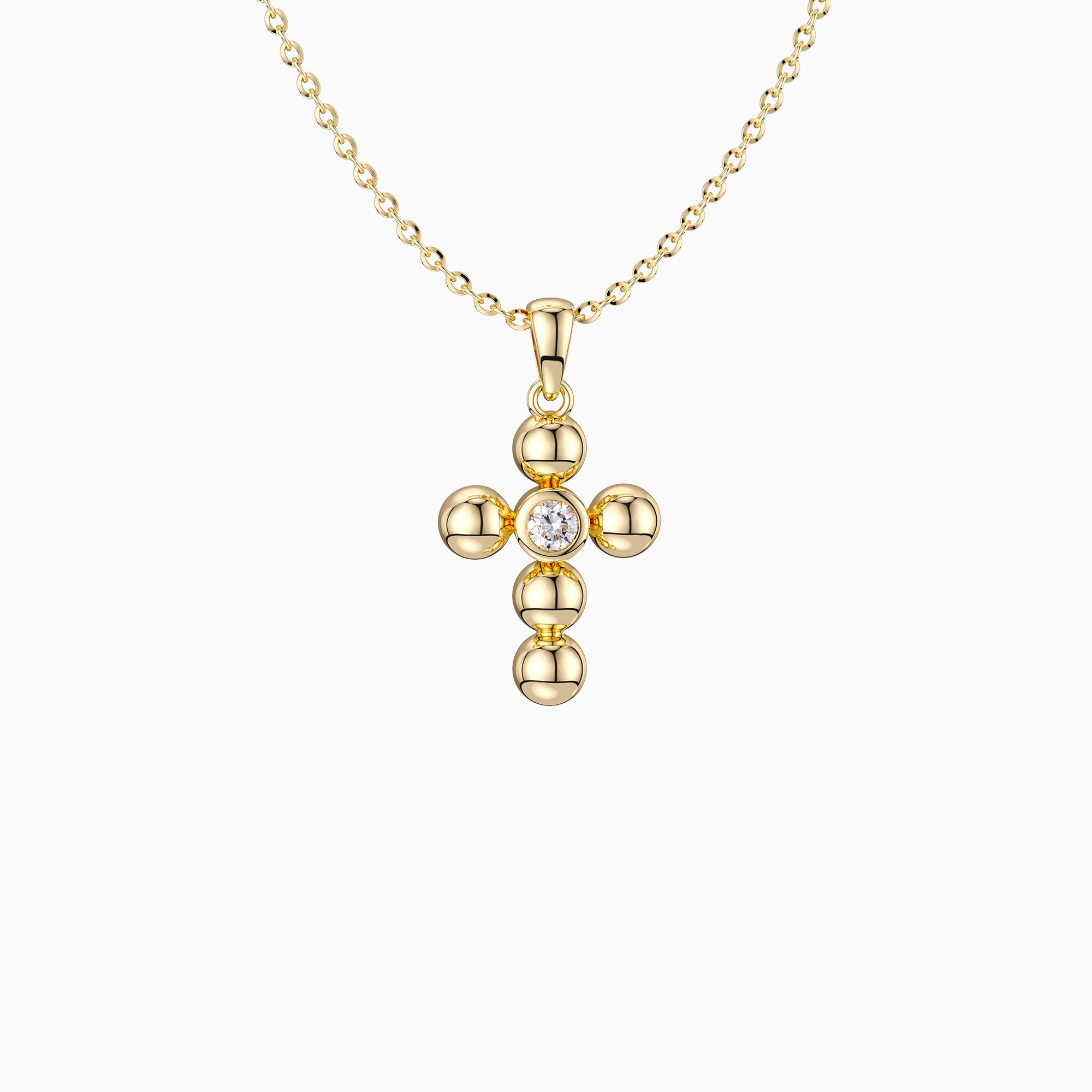 Sterling Silver Circle Cross Necklace - vanimy