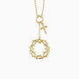 Gold Crown of Thorns Cross Necklace - vanimy