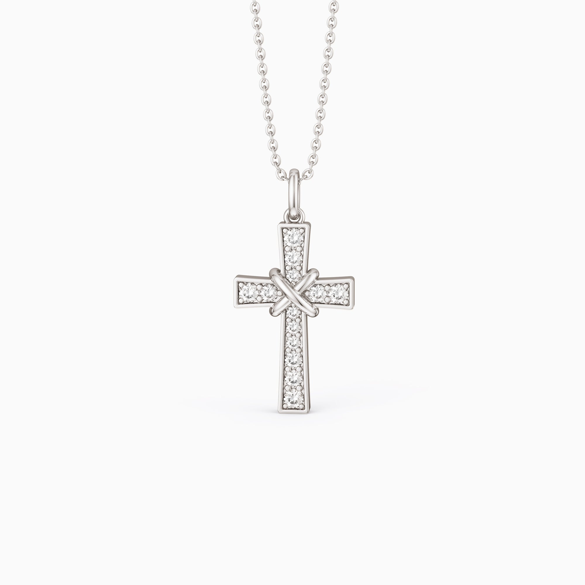 Pavé X Cross Necklace - vanimy