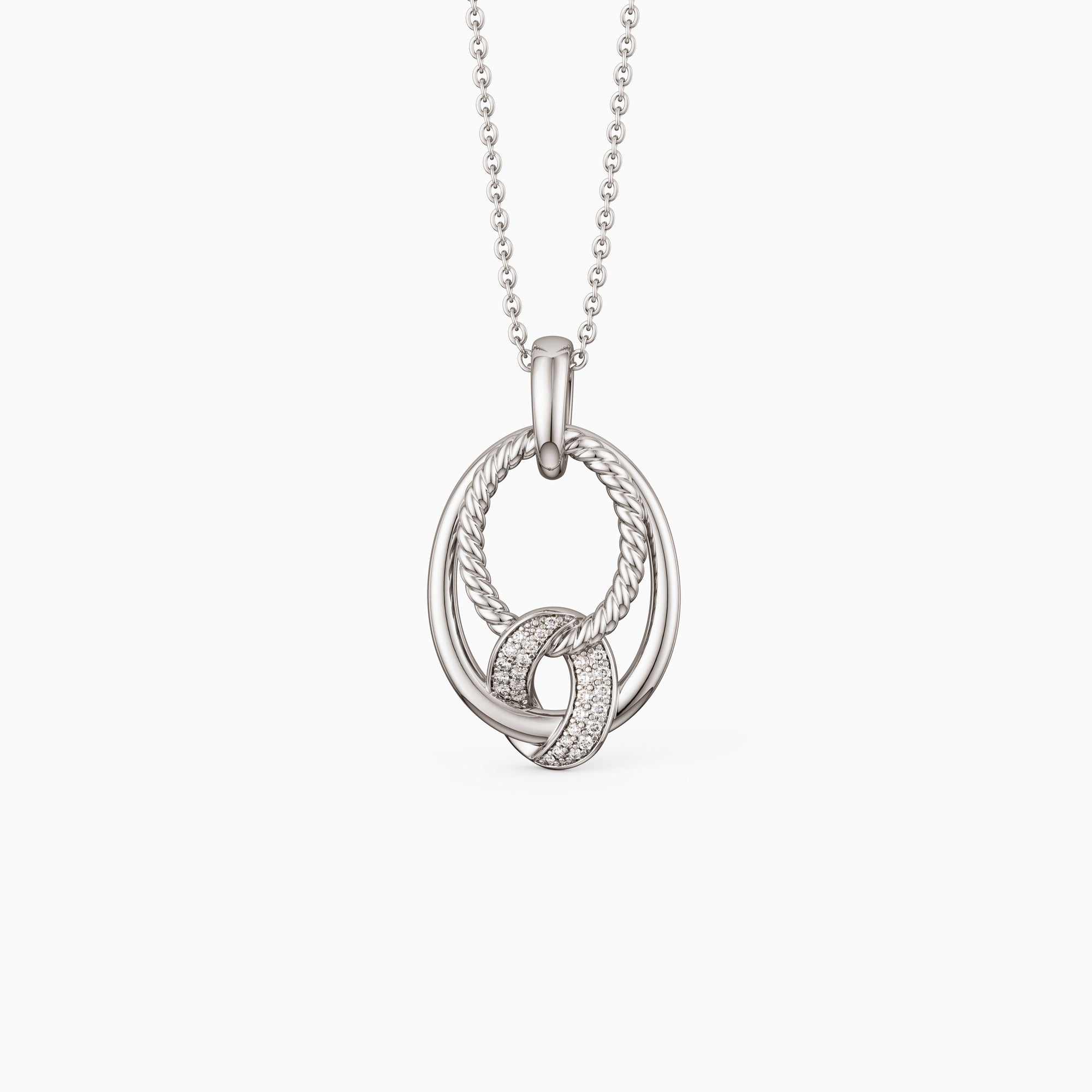 Interlocking Triple Oval Necklace - vanimy