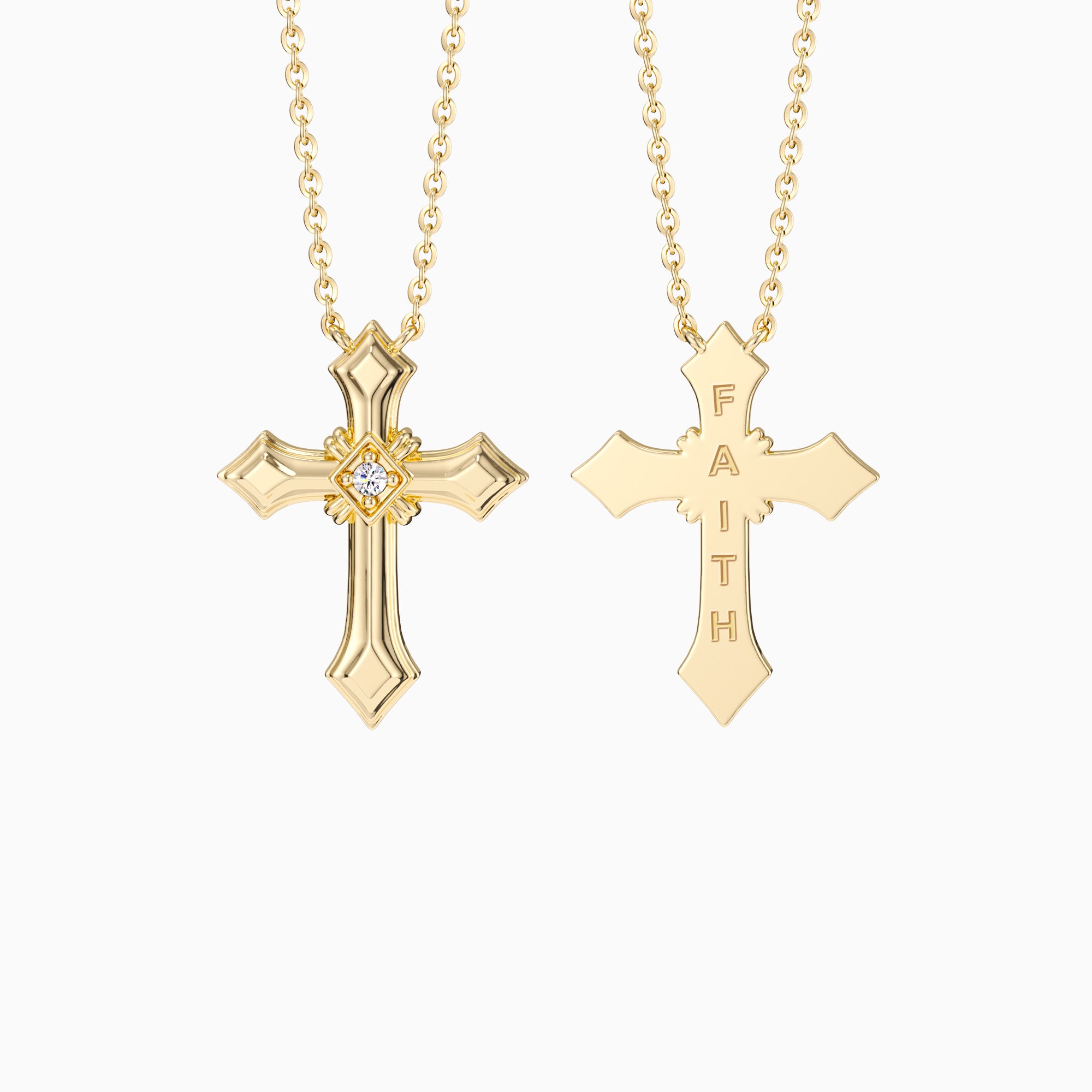 Gothic Cross Amulet Pendant Necklace - vanimy