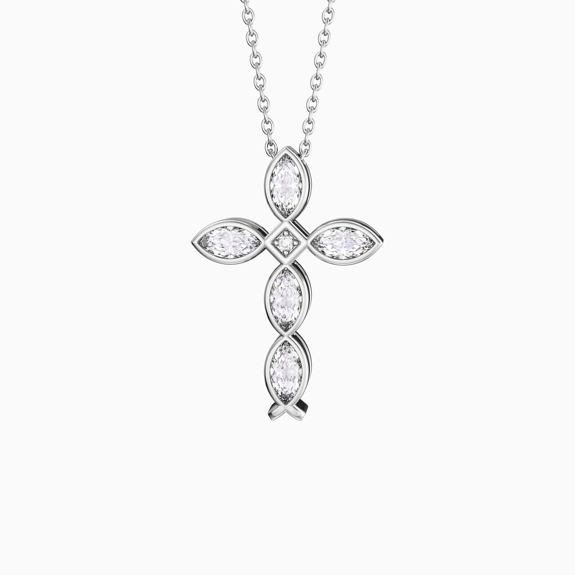 Sacred Jesus Fish Cross Pendant Necklace - vanimy