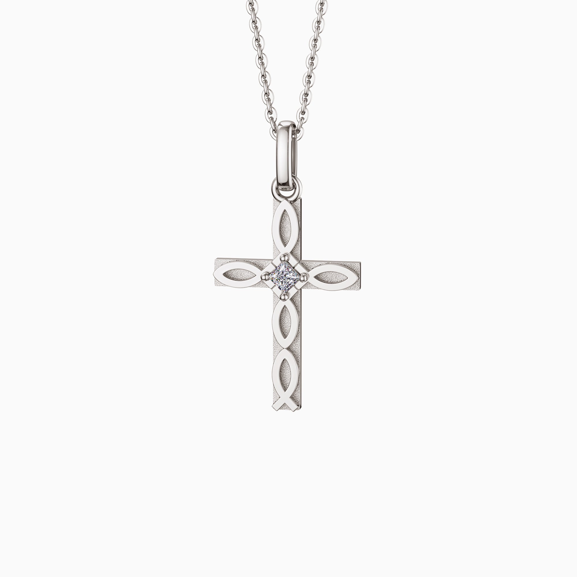 Faith Ichthys Cross Protection Pendant Necklace - vanimy