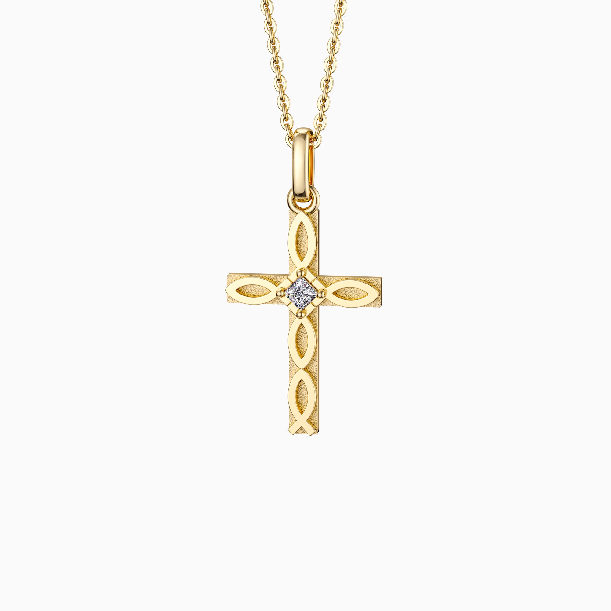 Faith Ichthys Cross Protection Pendant Necklace - vanimy