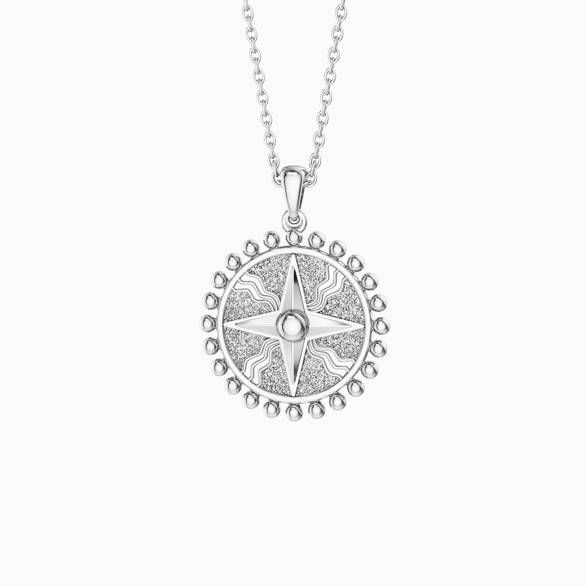 Star of Shamash Beaded Medallion Pendant Necklace - vanimy
