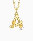 Blossom Letter A-Z Pendant Necklace