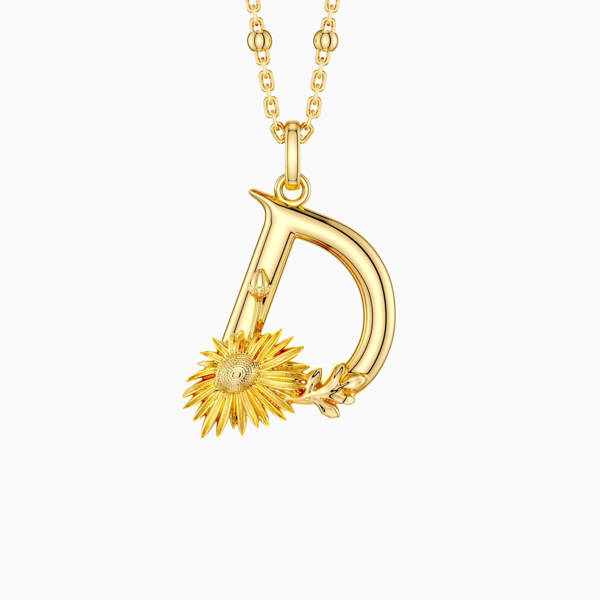 Blossom Letter A-Z Pendant Necklace