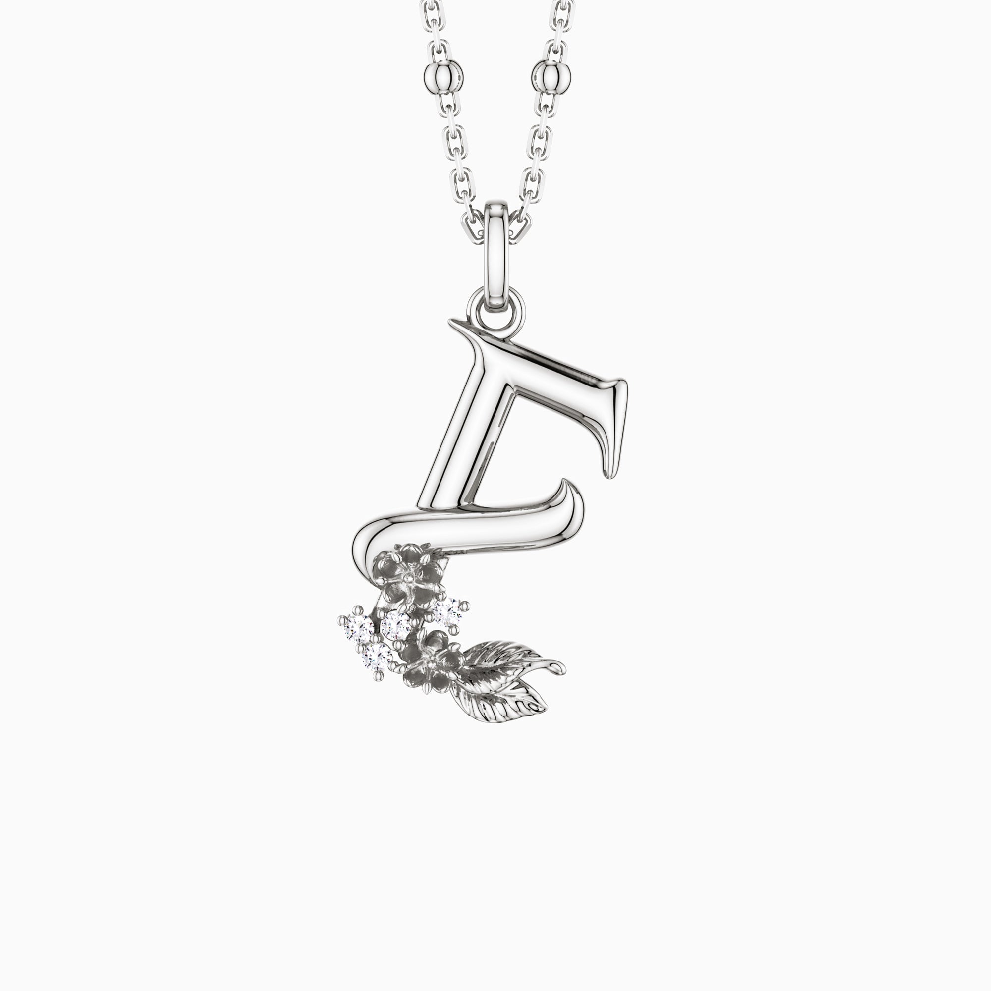 Blossom Letter A-Z Pendant Necklace