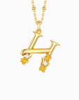 Blossom Letter A-Z Pendant Necklace