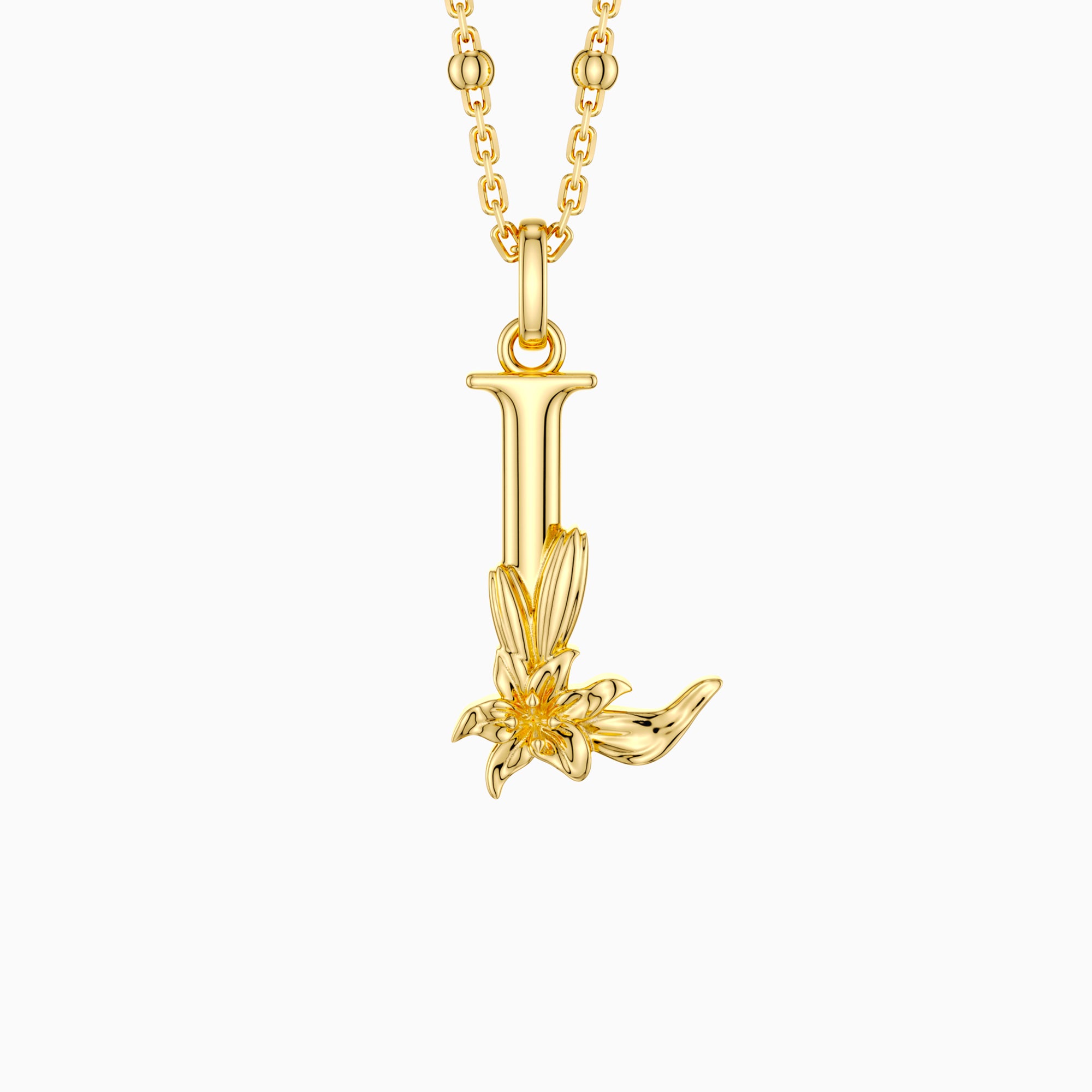 Blossom Letter A-Z Pendant Necklace