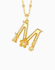 Blossom Letter A-Z Pendant Necklace