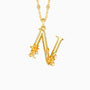 Narcissus Flower Blossom Letter N Pendant - vanimy