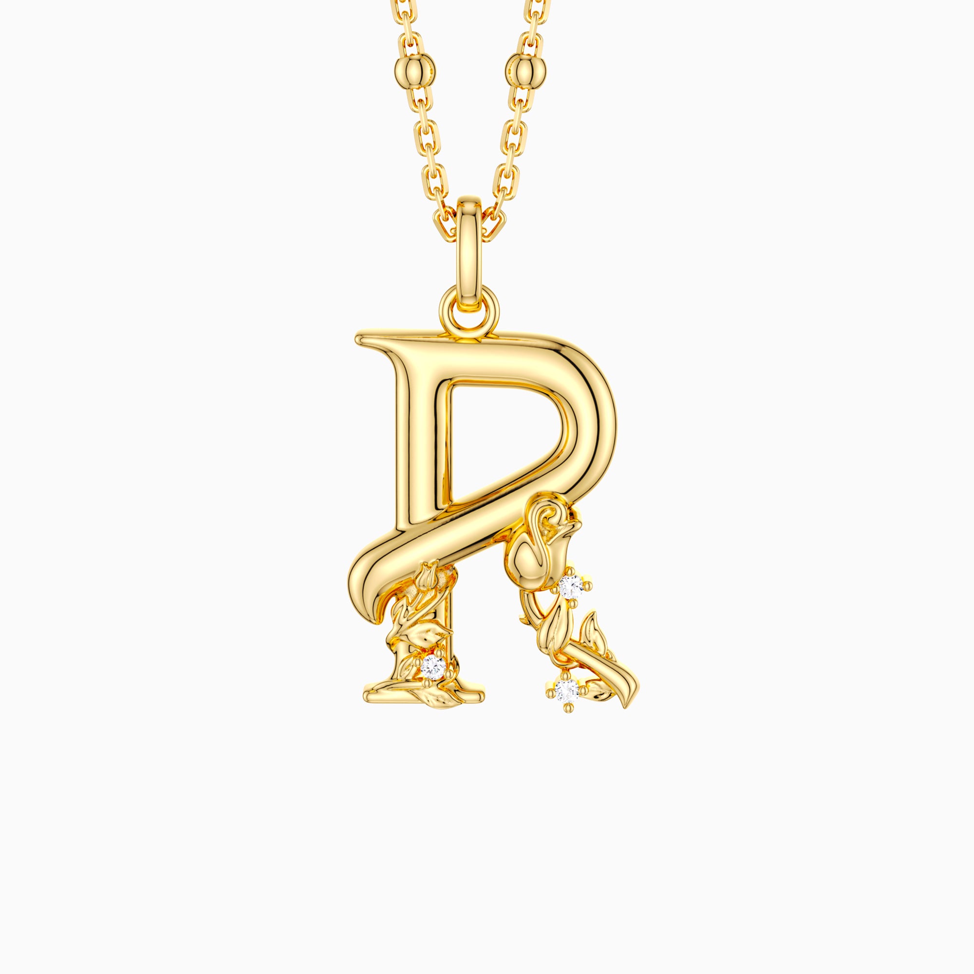 Blossom Letter A-Z Pendant Necklace