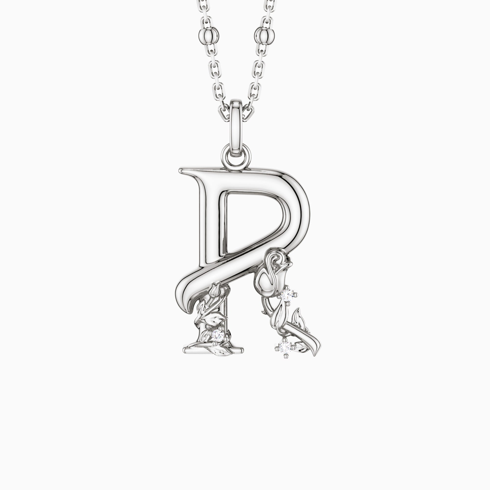 Blossom Letter A-Z Pendant Necklace