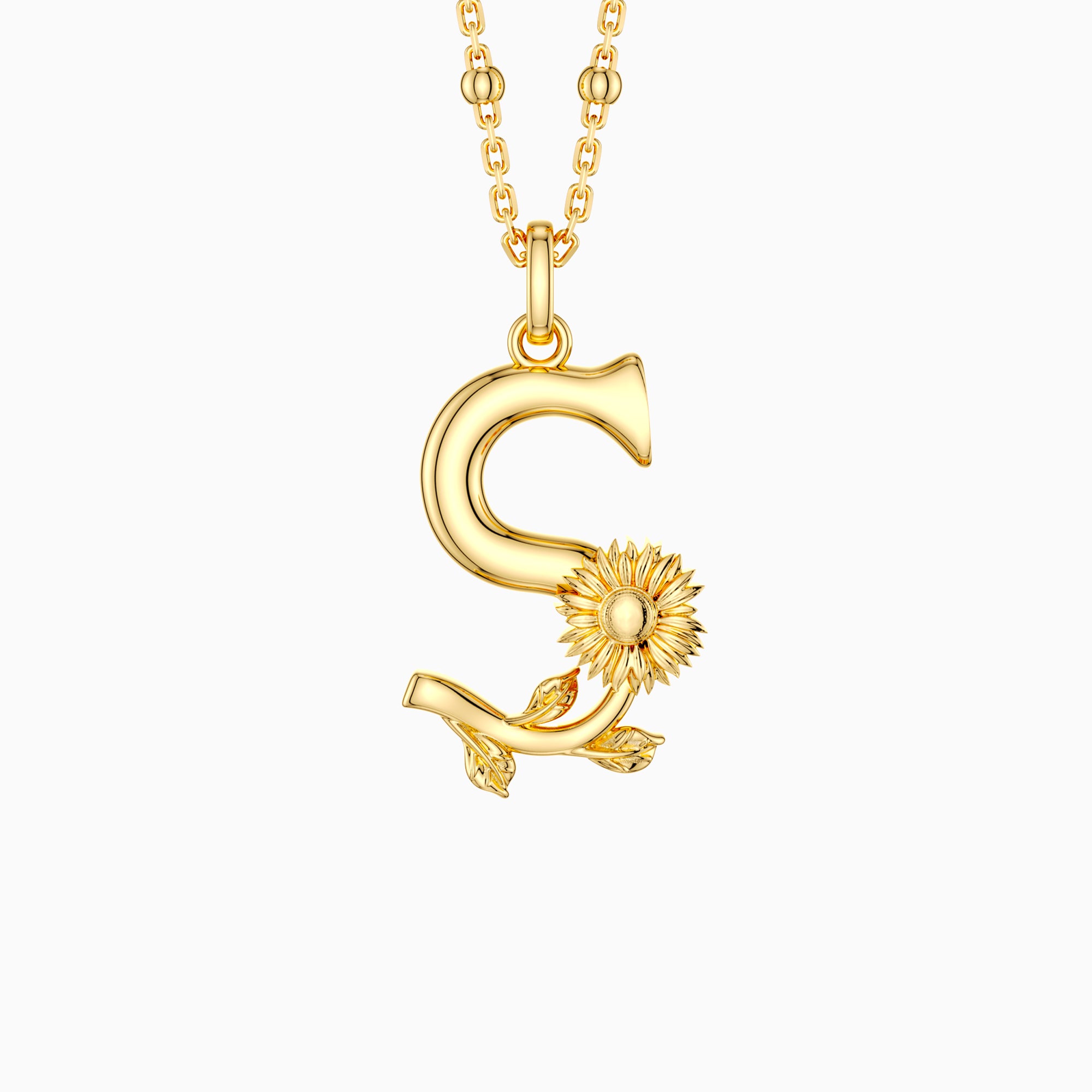 Blossom Letter A-Z Pendant Necklace