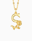 Blossom Letter A-Z Pendant Necklace