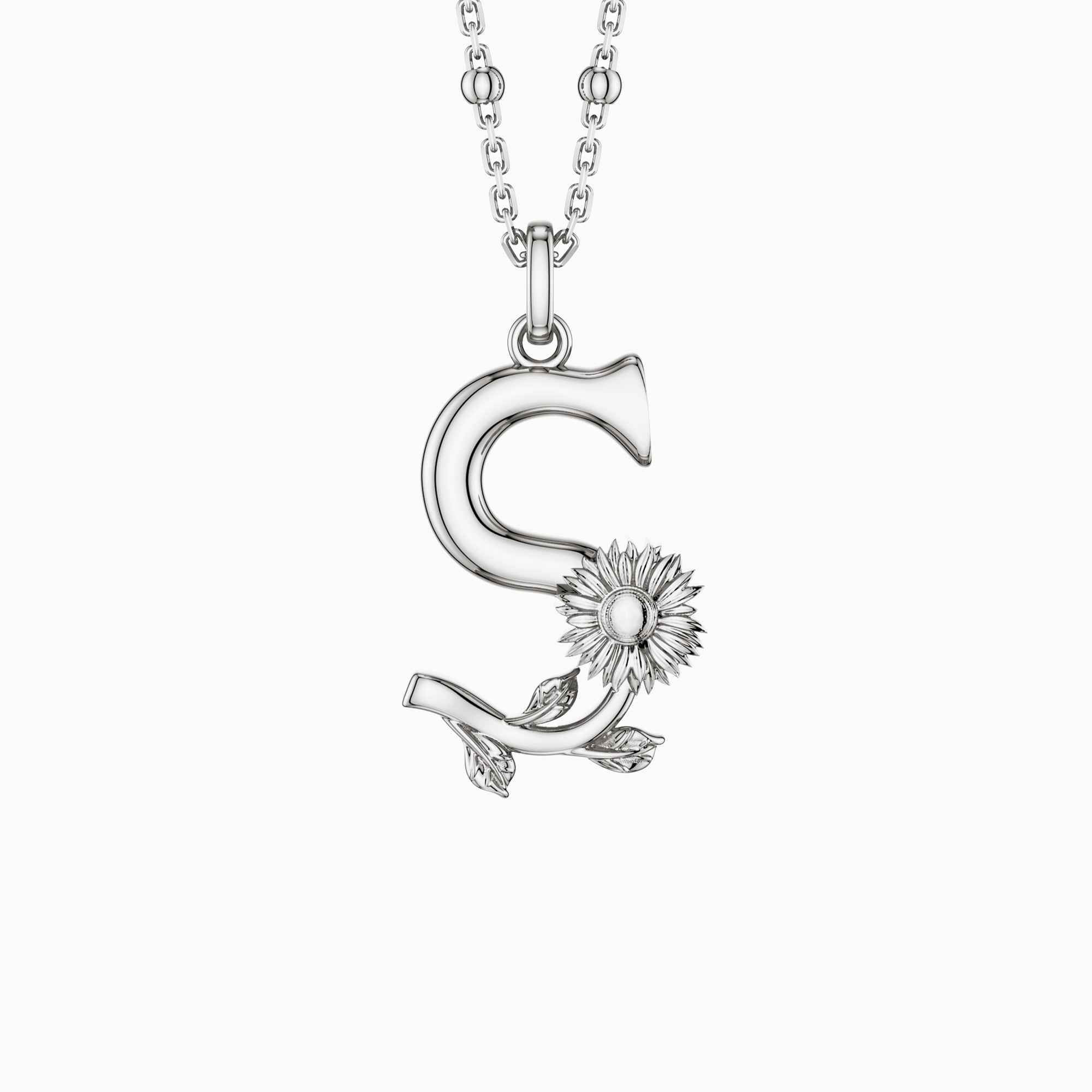 Blossom Letter A-Z Pendant Necklace