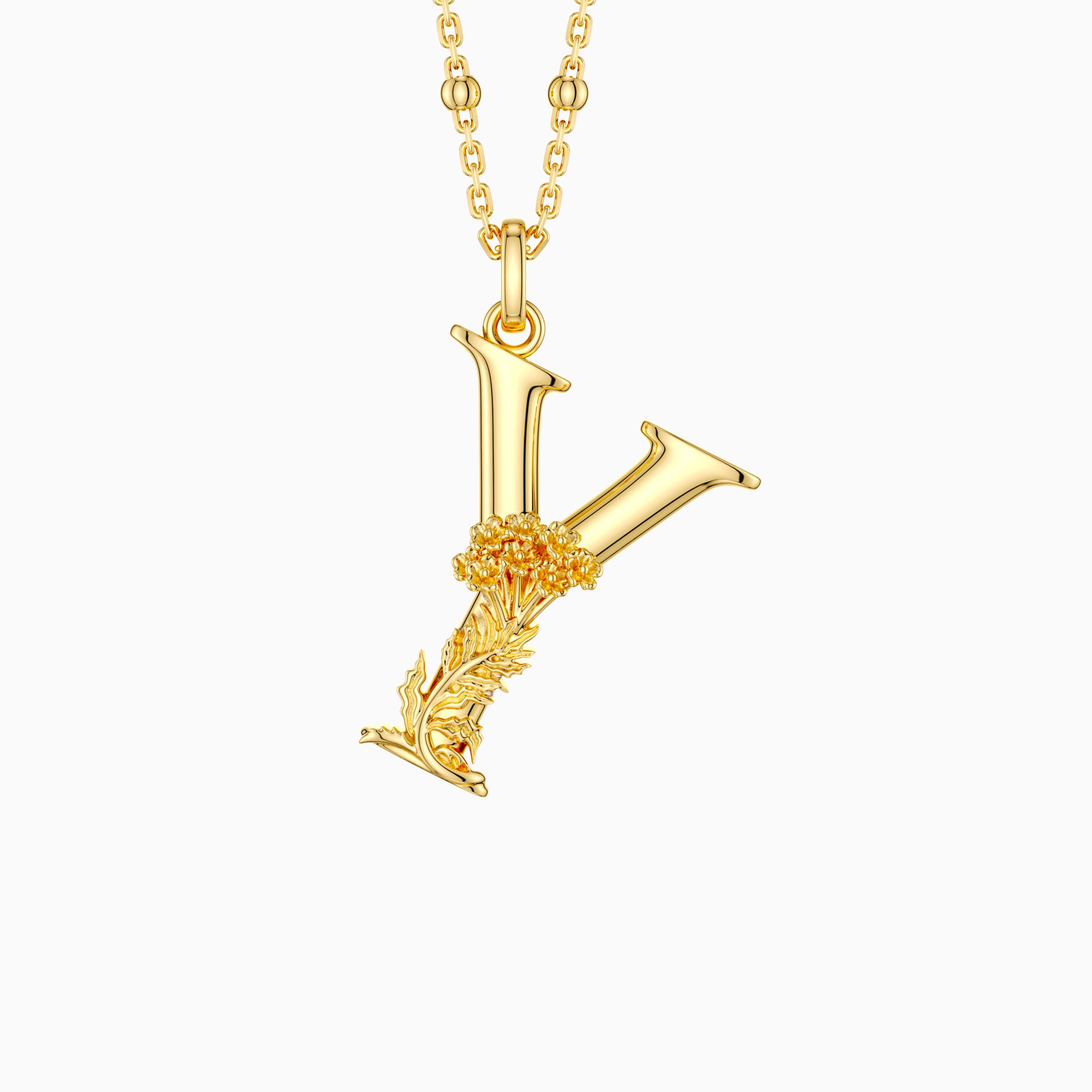 Blossom Letter A-Z Pendant Necklace