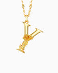 Blossom Letter A-Z Pendant Necklace