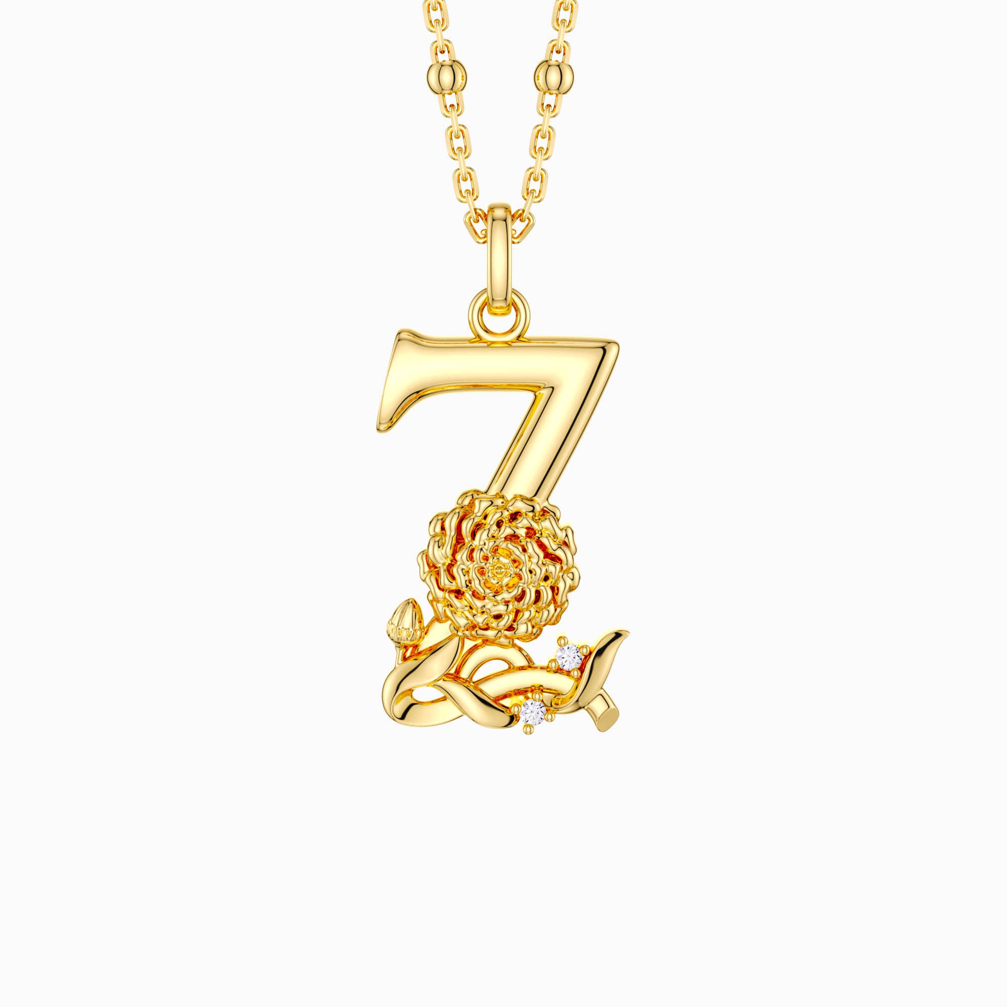 Blossom Letter A-Z Pendant Necklace