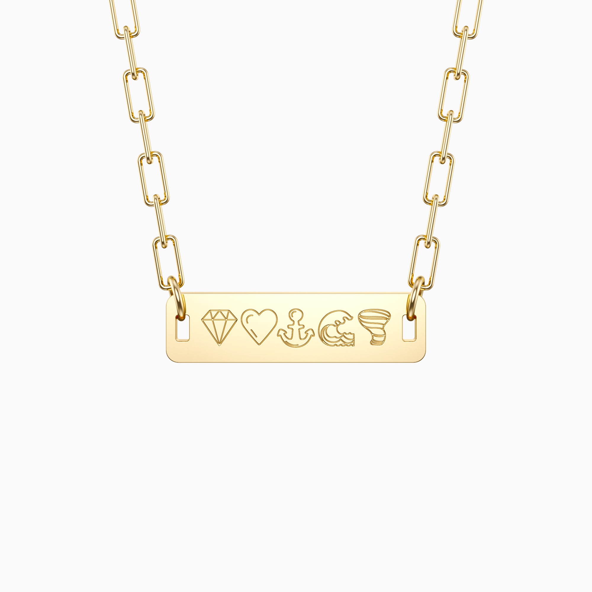 Love&#39;s Anchor Emoji Necklace - vanimy