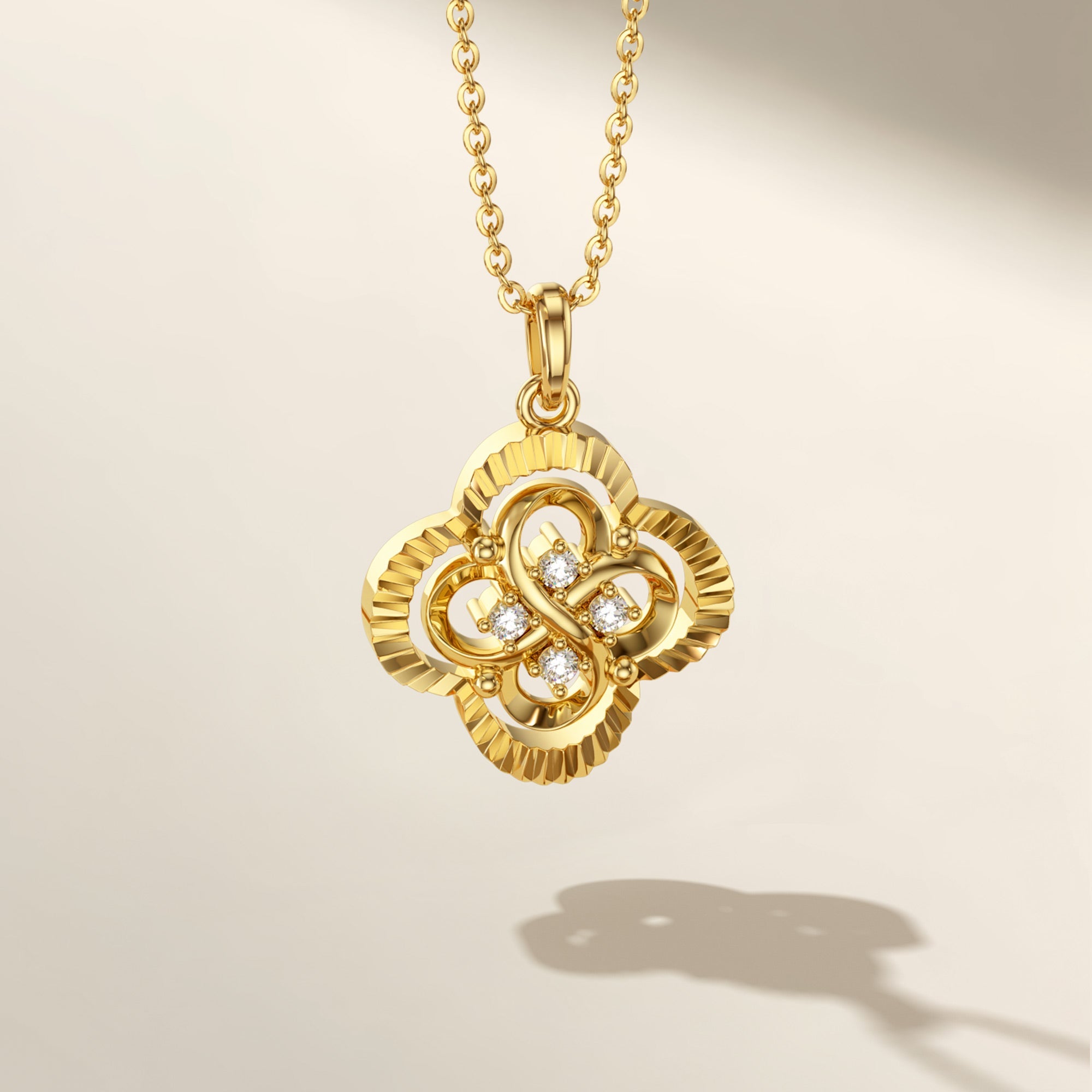 Infinite Clover Charm Pendant Necklace - vanimy