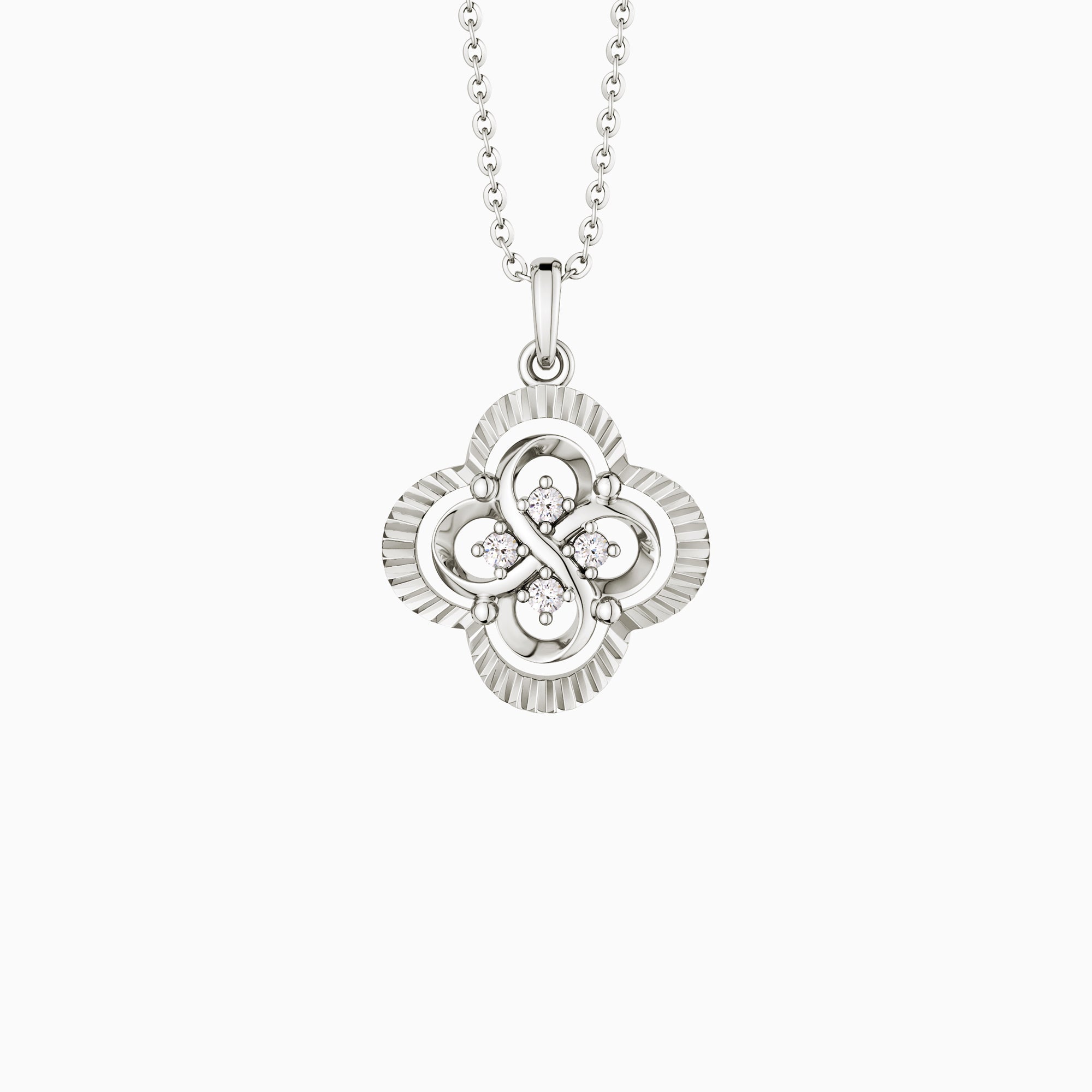 Infinite Clover Charm Pendant Necklace - vanimy