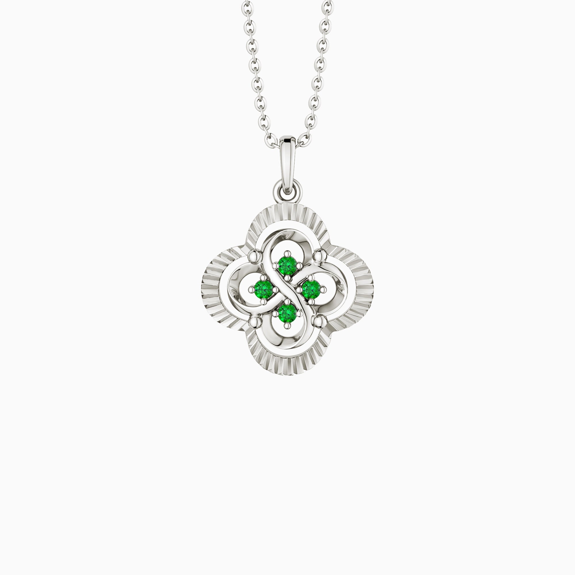 Infinite Clover Charm Pendant Necklace - vanimy