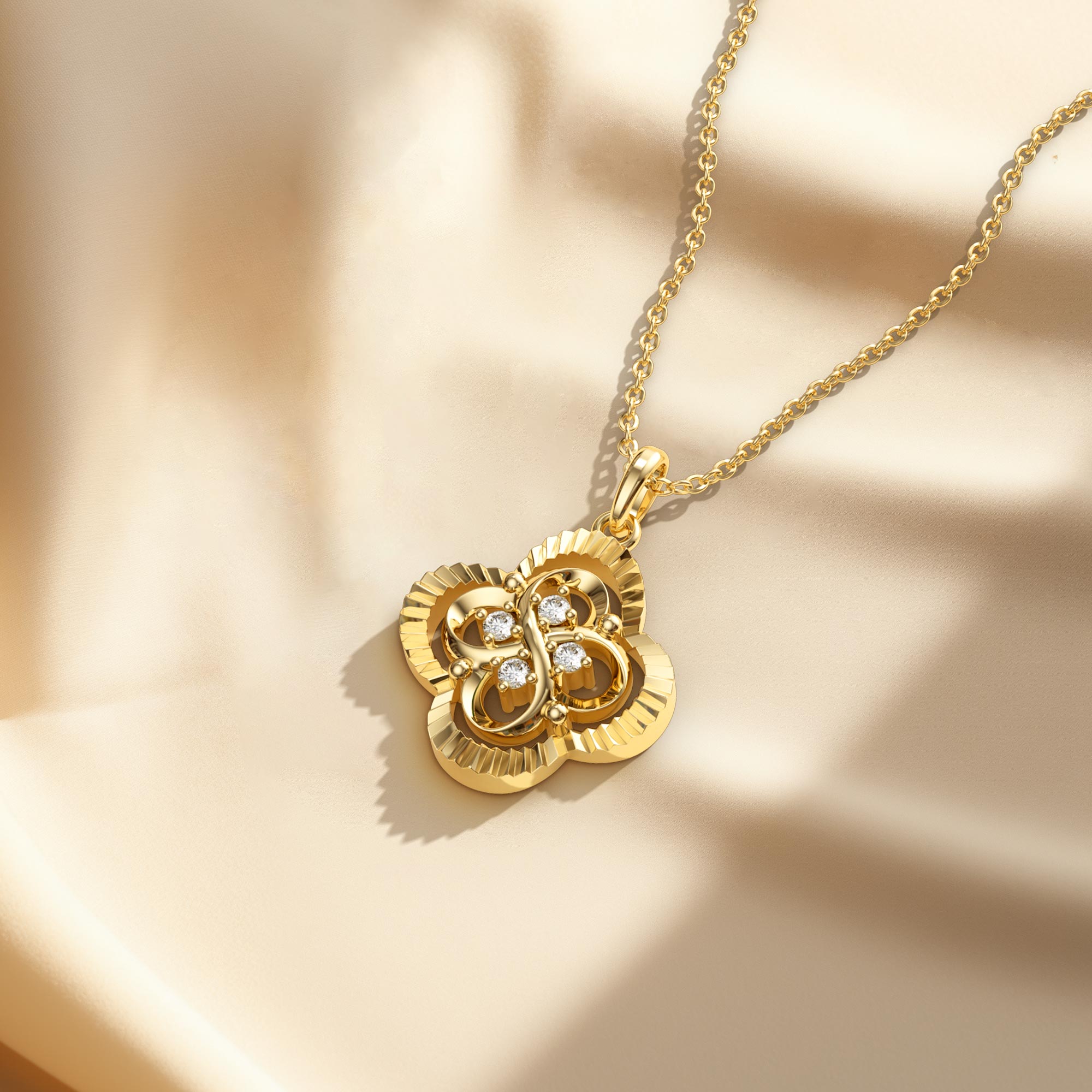 Infinite Clover Charm Pendant Necklace - vanimy