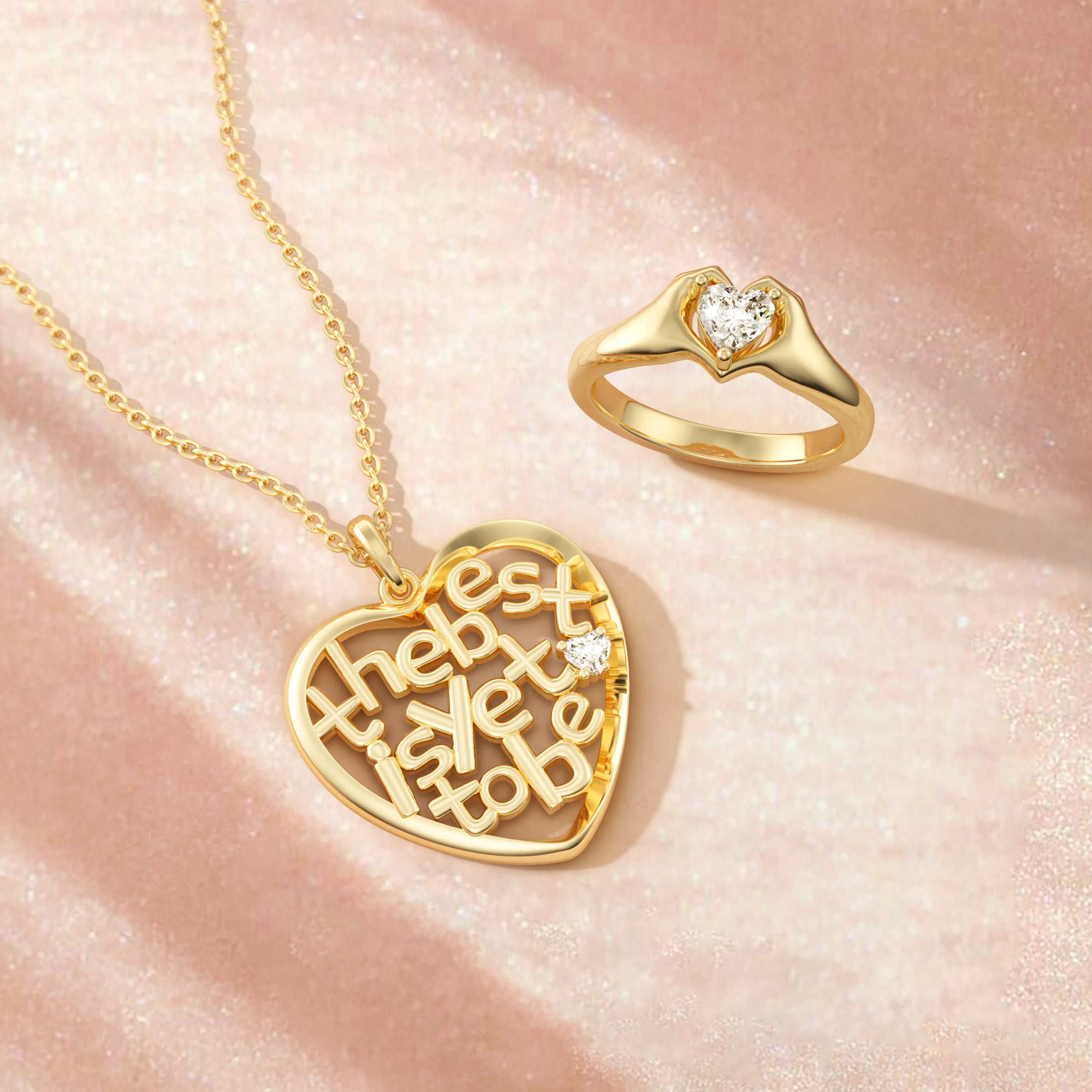 'The Best Is Yet To Be' Infinite Love Heart Pendant Necklace - vanimy