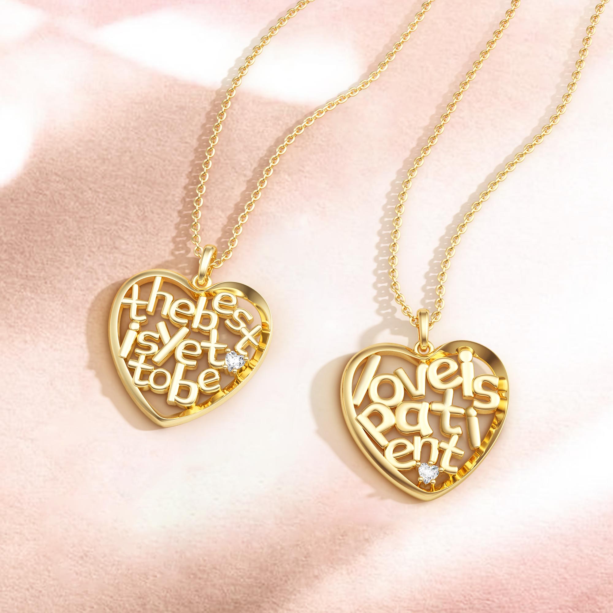 &#39;The Best Is Yet To Be&#39; Infinite Love Heart Pendant Necklace - vanimy