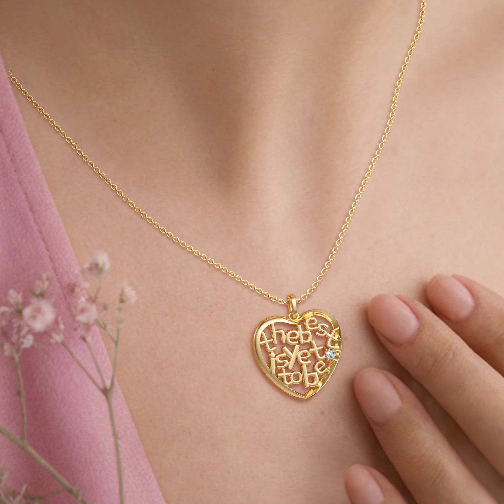 'The Best Is Yet To Be' Infinite Love Heart Pendant Necklace - vanimy