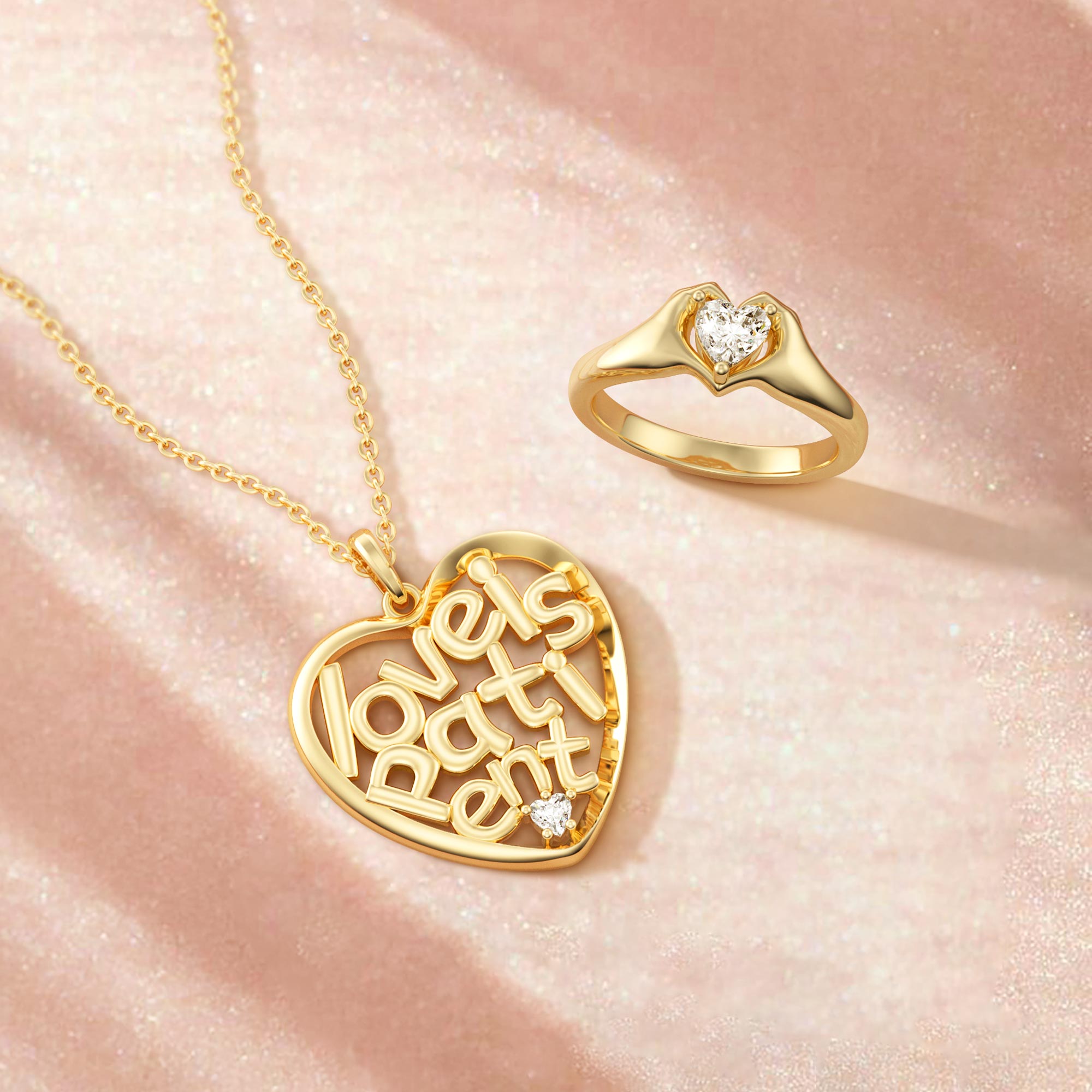 'Love Is Patient' Infinite Love Heart Pendant Necklace - vanimy