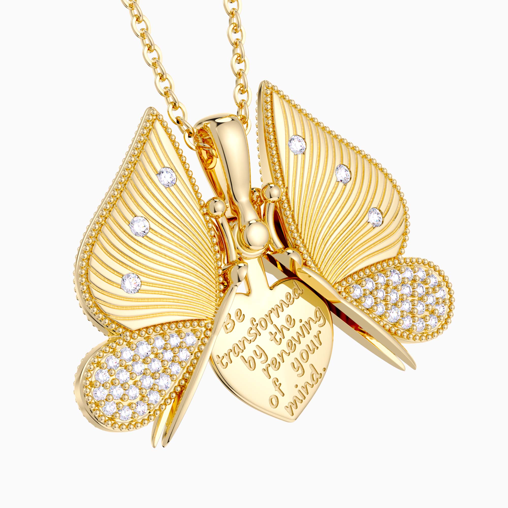 Metamorphosis Butterfly Engraved Necklace - vanimy