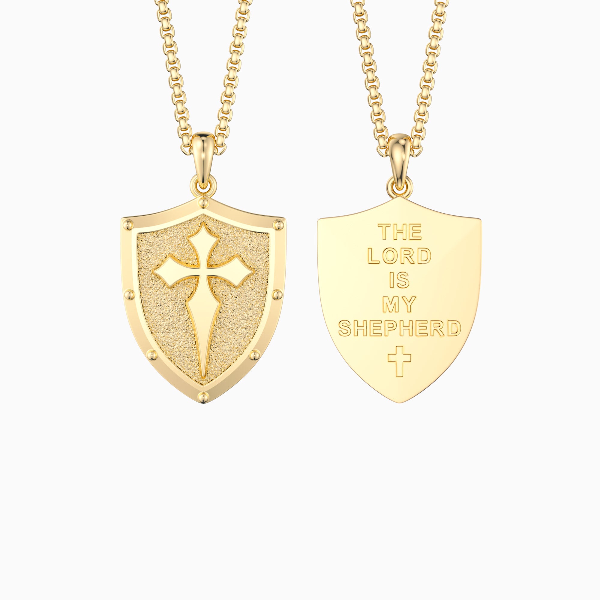 The Guardian Shield Cross Protection Pendant Medallion Necklace - vanimy