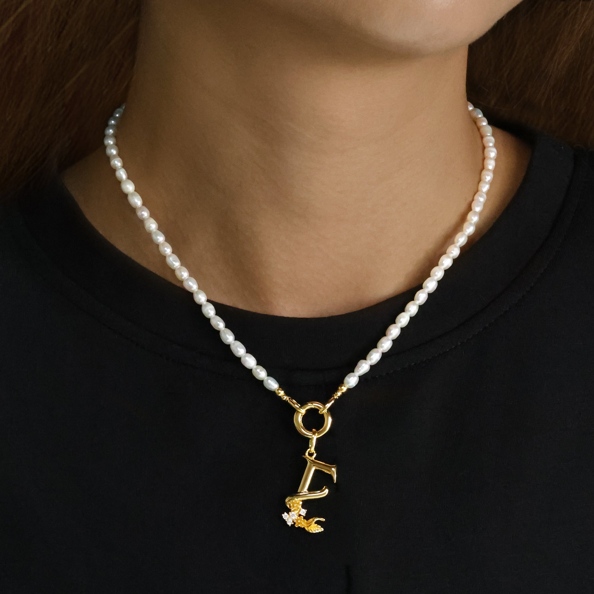 Freshwater Pearl Charm Necklace - vanimy