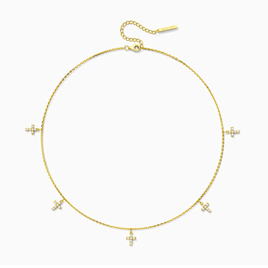 Five Cross Station Necklace