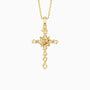 Floral Cross June Rose Pendant Necklace